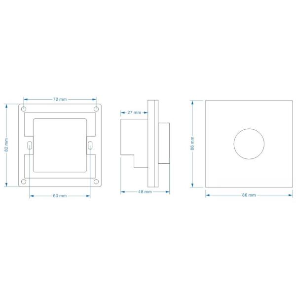 86 Type Stepless LED Dimmer Switch With No Flicker Triac Dimming Signal Founded