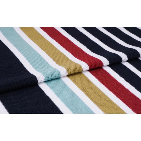 Healthy Comfortable And Breathable Striped Knit Fabric For T-Shirt