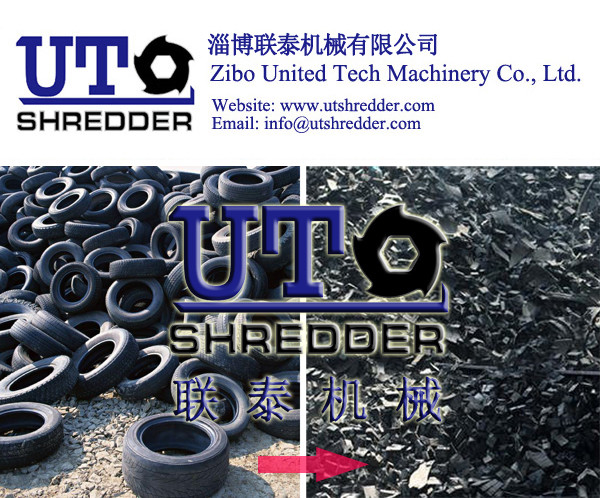 Tire recycling machine/Two rotor crusher/Scrao tire slice cutter/Waste tire cutting/Tyre crushing machine/Tyre shredder