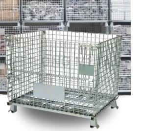 China Silver Heavy Duty 800kg Mesh Storage Baskets Stackable Wire wholesale