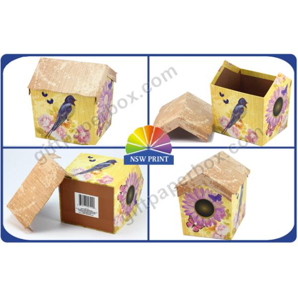 House Shape Fancy Art Paper Gift Box for Christmas / Festival , Toys Paper Packing Boxes