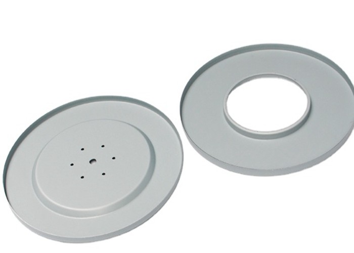 China Perforated Round Filter End Caps Anti Fingerprint 8.5 Inches Inner diameter wholesale