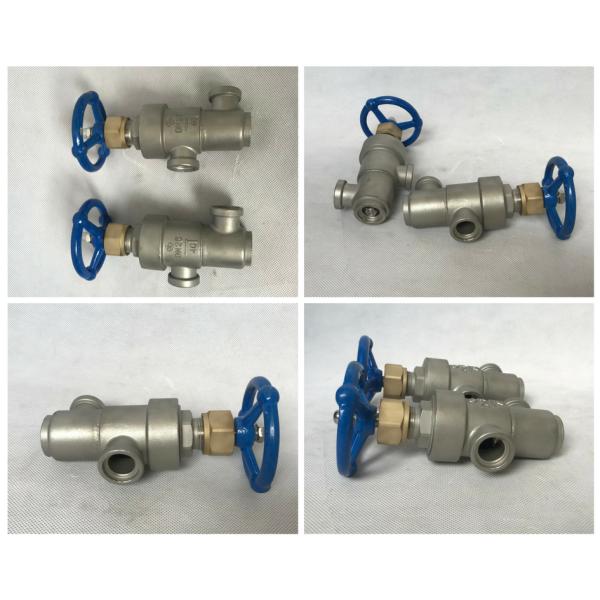 SS 304 316 3 Way Globe Control Valve Cryogenic Operated By Handwheel