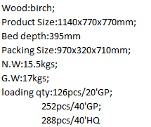 Good quality birch bentwood baby bed for sale