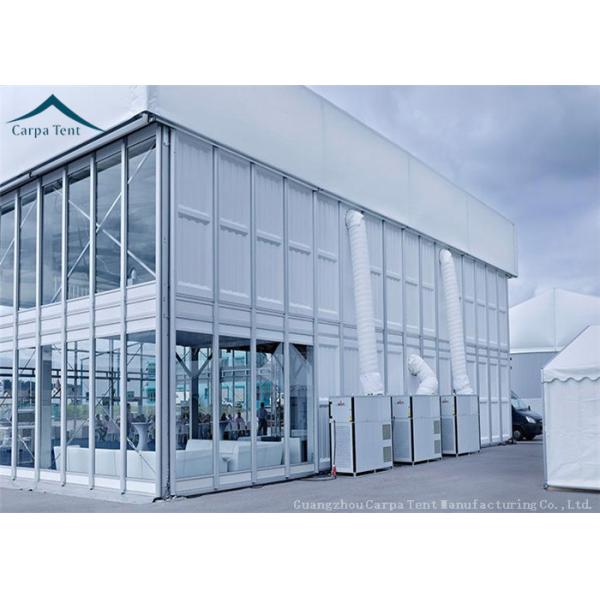 Large Double Deck Custom Event Tent Water Proof Glass Wall For Exhibition