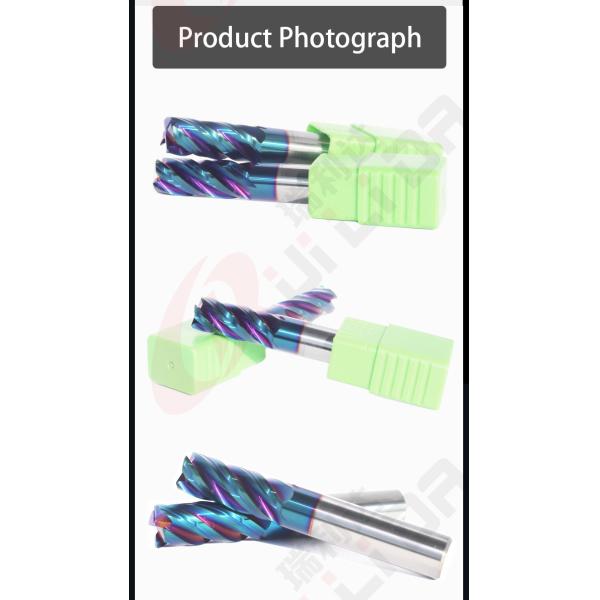 HRC65 Solid Carbide Corner Radius End Mill 4R0.2 4 Flutes Corner Rounding Tools