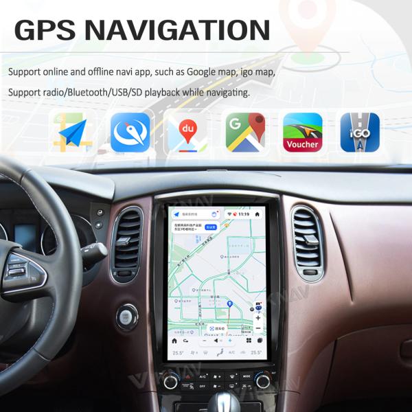 Viknav Car Radio For Infiniti QX50 EX25 (2010-2017) multimedia player Touch Screen Stereo GPS Navigation Audio