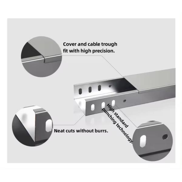 Steel Cable Tray With Varying Lengths And Side Rail Heights For Electrical Wiring Needs