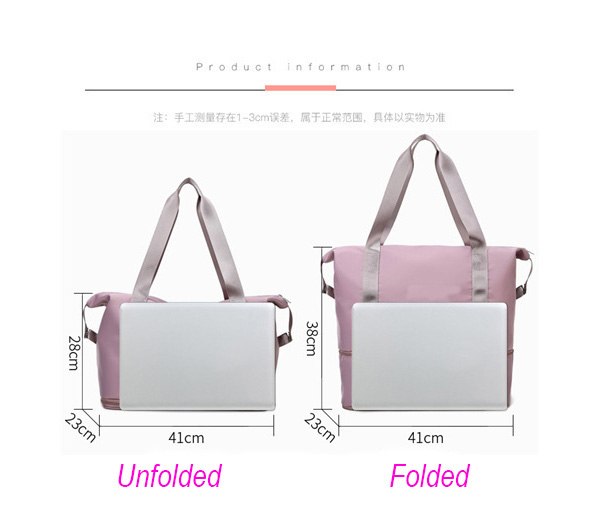 Rolling Sports Duffel Travel Bag Polyester 210D Woman Waterproof 10.63x21.65x7.09"