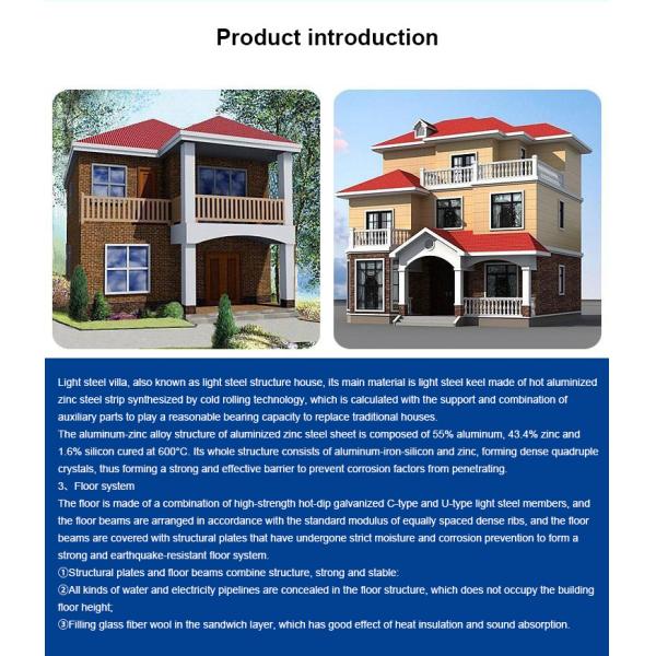 Luxury Design Prefabricated Security Light Steel Frame House Prefab Villa Portable Apartment