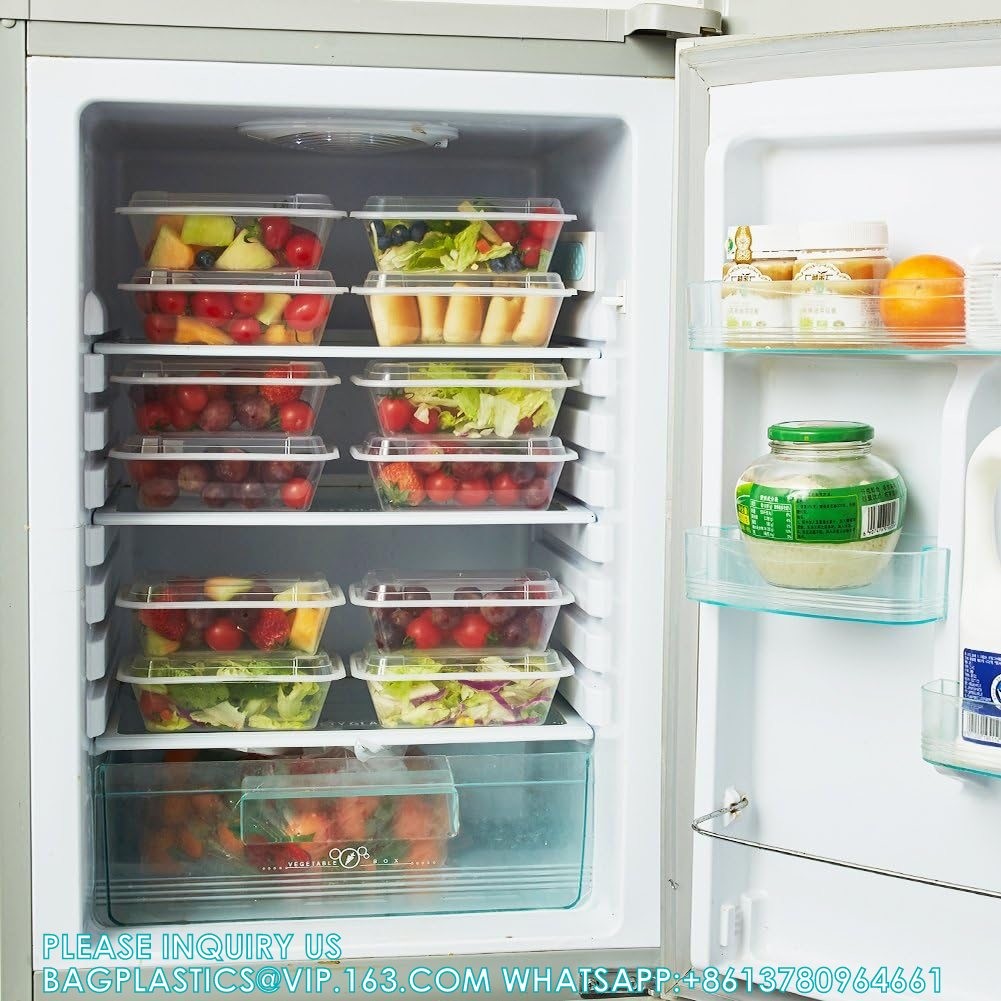 Compartment 24 OZ Meal Prep Plastic Food Storage Containers Reusable Lunch Bento Box With Lids Spill Proof