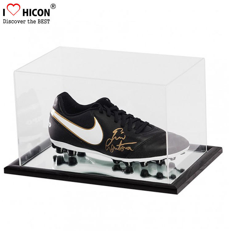China Dustproof Custom Clear Acrylic Football Sneaker Shoes Display Case wholesale