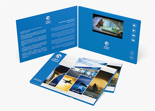 Lithium Rechargeable Digital Video Brochure , Lcd Video Greeting Card With USB Connection