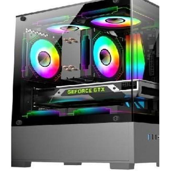 Computer Case Supports MicroATX/MiniITX Motherboards Bottom HDD + Power Compartment For SSD Dual Storage 5-speed Fan With 3D Air Duct Design