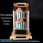 Tall Cake Boxes 4 Pack 12x12x14 Cake Boxes For Tier Cakes 12 Inch - Disposable