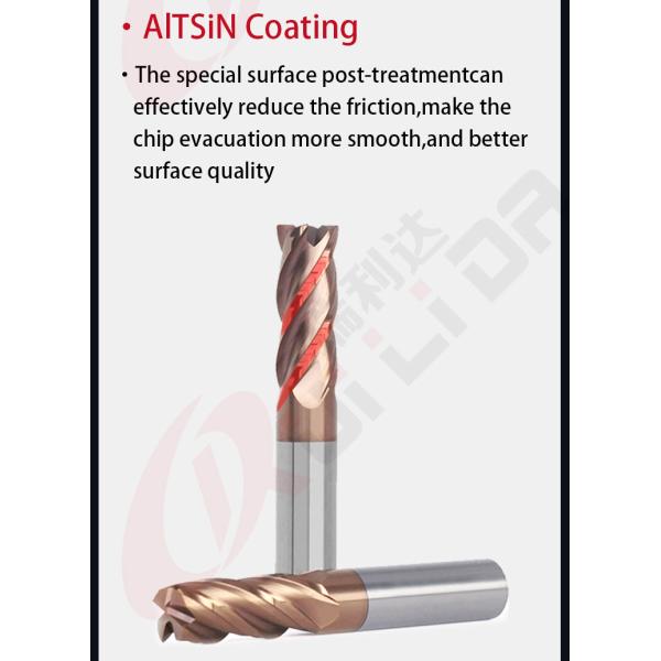 Bull Endmill 4 Flutes Solid Carbide Corner Radius End Mills HRC55