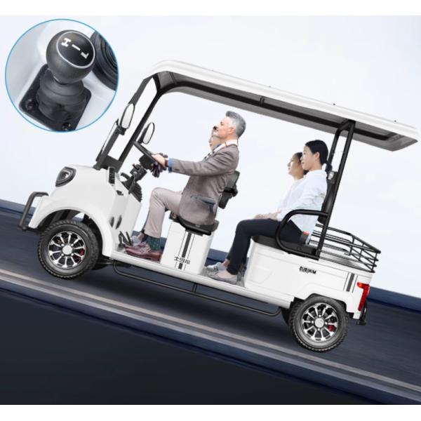 4 Seater Mini Golf Cart 4KW 10 Inch Road Tires Low Speed Electric Bus