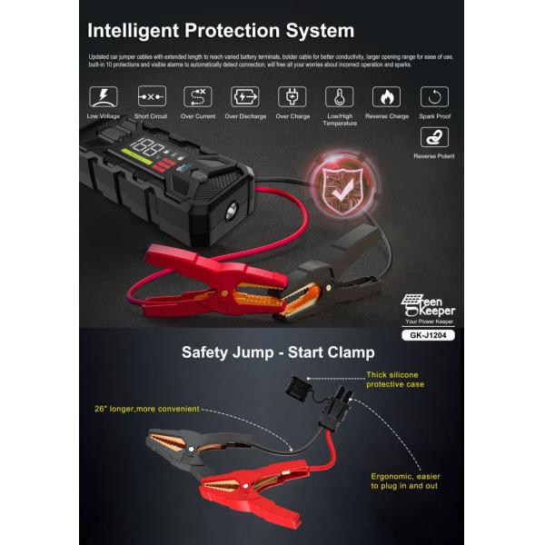 Small Cars Jump Starter 20000mah 12v Portable Emergency Power Bank for Car Battery Jumper