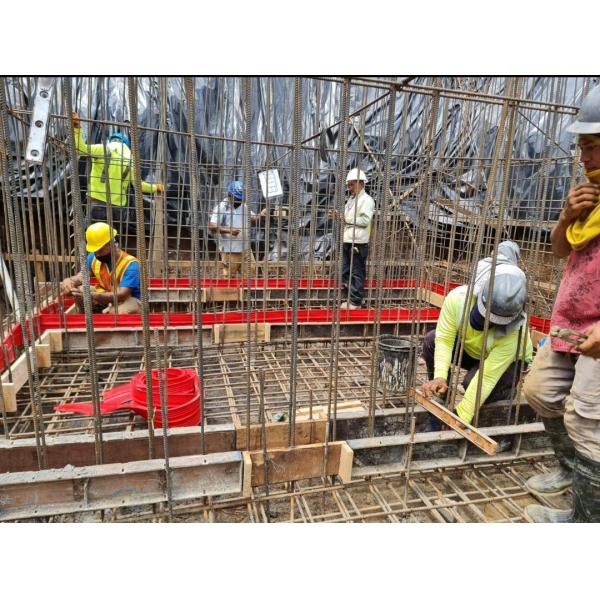 Format Bubble PVC Waterstop Belt for Concrete Construction 230mm Width 4mm Thickness Blue