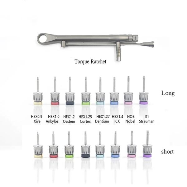 Torque Wrench 16 Pcs Dental Implant Tools Screwdrivers Remover Kit With Fixture Surgical