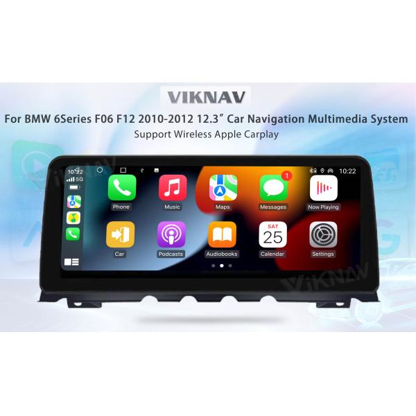 Viknav Car Radio 12.3 inch For BMW 6 Series F06 F12 2010-2012 CIC System Wireless Android Auto Carplayer GPS Navigation