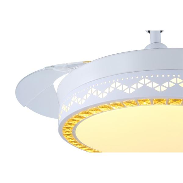Modern Decorative 5250lm 70W White Foldable Ceiling Fan With Light For Home