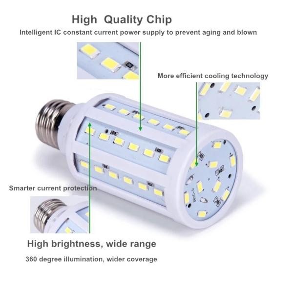 18W Industrial And Daily Use Workshop Led Corn Bulb E27 E40 Type