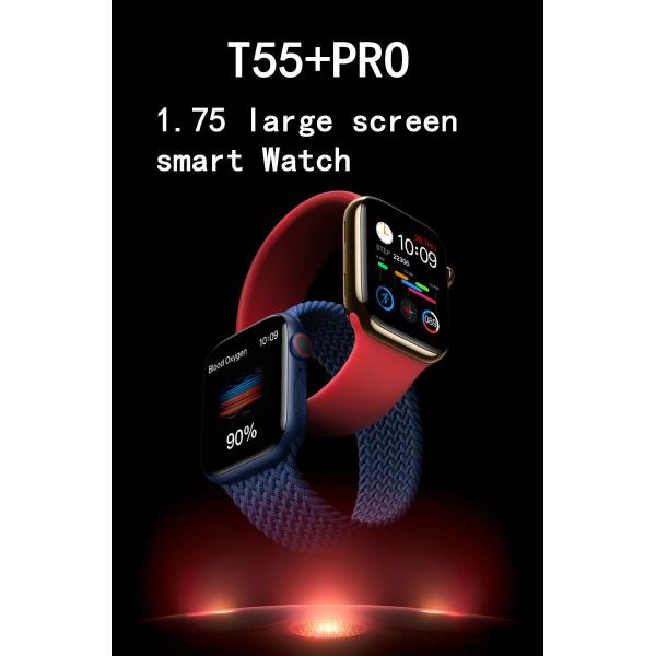 HD IPS 240x240 T55 Fitness Tracker Smartwatch Pro For Full Touch Screen BT Call
