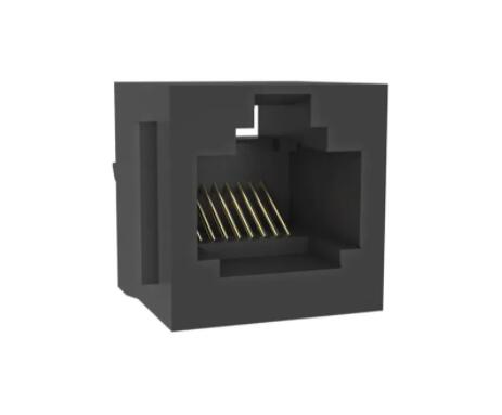 RJE08188001F Single Port RJ45 8P8C Vertical Jack Ethernet Modular Connectors Unshield W/O LED