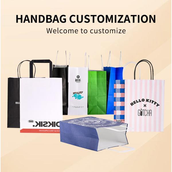 Lightweight Reusable Paper Take Out Bags Takeaway Delivery Bags Eco Friendly Lifestyle