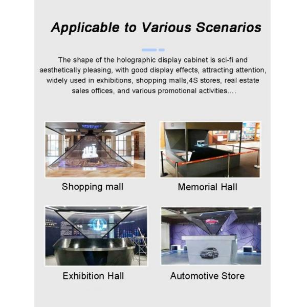 Exhibition Hall Holographic Display Cabinet 270-Degree Transparent Design Android Operating System
