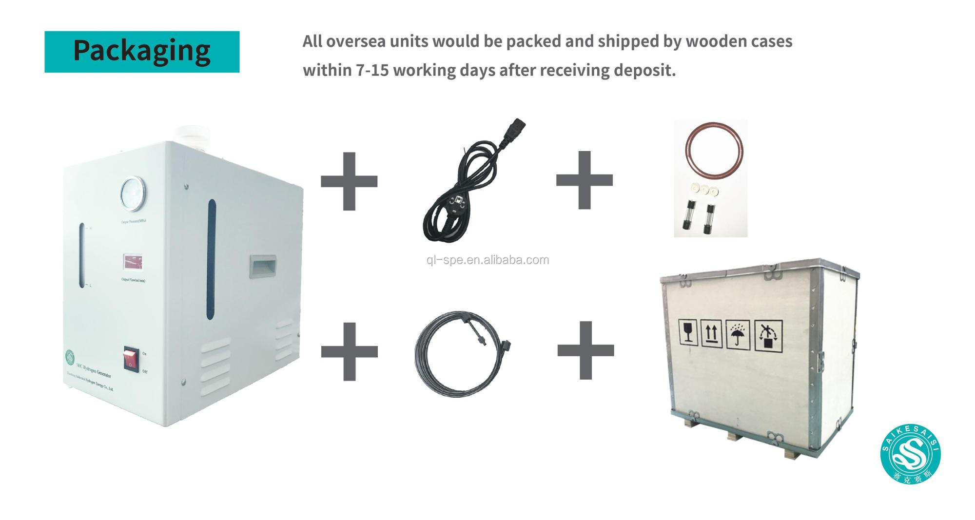 Water Technology Pem Green Hydrogen Electrolyser For GC Stable Pure Hydrogen Compact 420x227x352MM