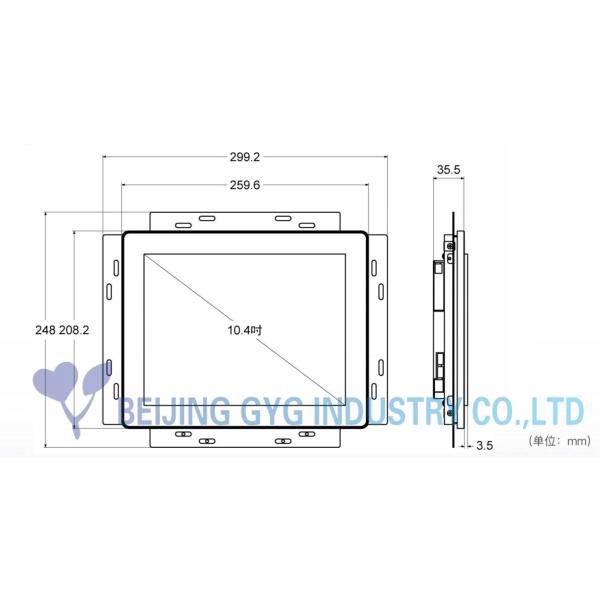 TFT GVT10402 ELEVATOR DISPLAY TOUCH MULTIMEDIA DISPLAY 10.4 INCH
