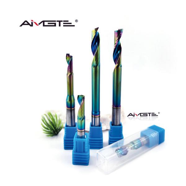 DLC Coating Carbide End Mill Cutter h6 Single Flute End Mill OEM For Wood Aluminium