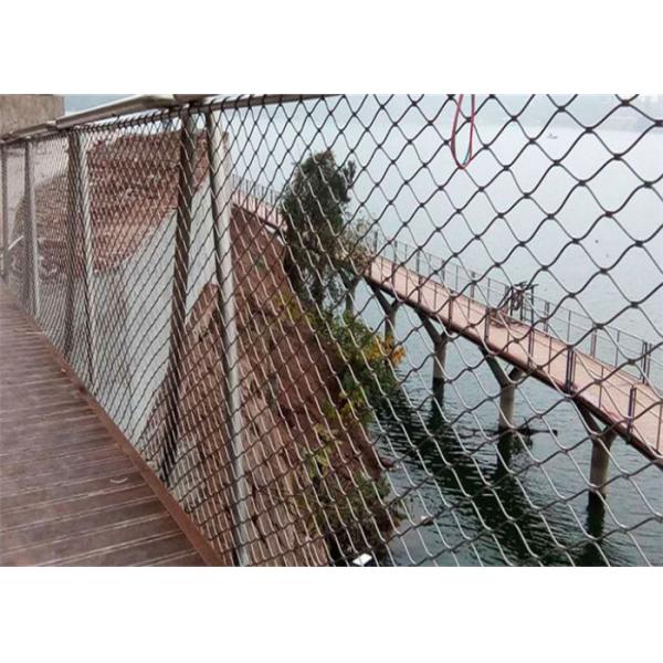 60mm Hole Size Wire Rope Mesh 3mm Diameter Decoration