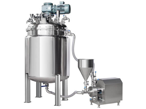 Flange Mount Double Jacketed Mixing Tank Vacuum Powder Homogenizer