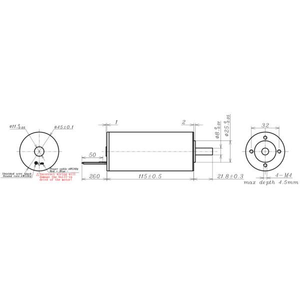 Pulsed 8000 Rpm Dc Motor 256 Pulse/Circle 120.0mN.M Overload Torque