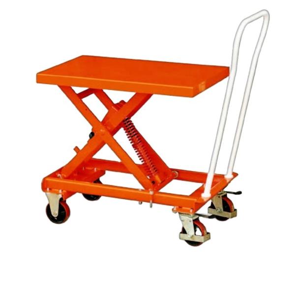 Spring Activated Manual Scissor Lift Trolley 210kg Capacity Manual Lift Platform