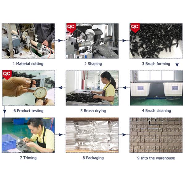 Soft Nylon Tube Brushes , Wire Pipe Brush S304 Shank Material Easy Use