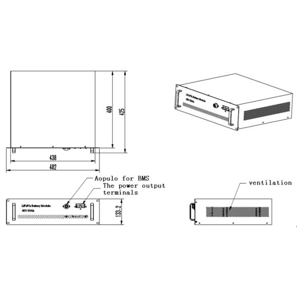 48v Battery Pack Lifepo4 , 50ah Deep Cycle Battery OEM Accepted
