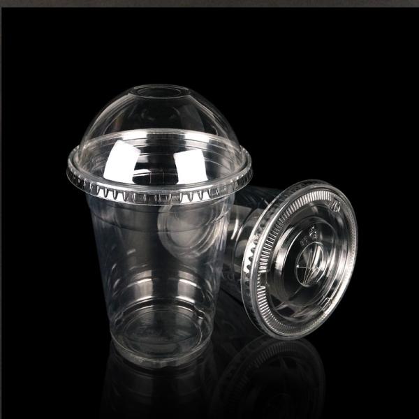 transparent plastic disposable cups with lids