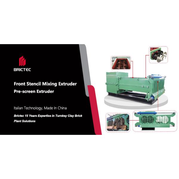 Automatic Front Stencil Mixing High Efficiency Brick Extruder for Raw Material Pre-processing