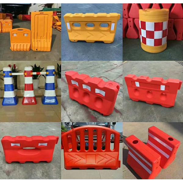 Outdoor Security Plastic Road Safety Barrier Customized Water Filled