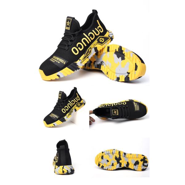 Breathable Fly Knit Safety Shoes With Kevlar Midsole Standard Steel Toe Anti Smashing Rubber Sole