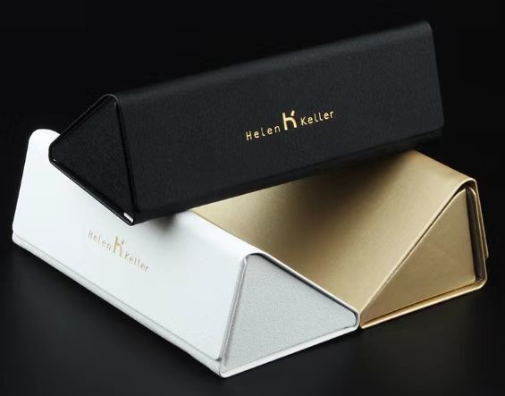 2024 fashionable foldable iron hard spectacles case for optical frame with customize logo