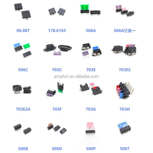 MTA UNIVAL PCB Inline Push In Automotive 1 Way Car Fuse Holder ATO 0300420 15A 19mm With Cover 0300359