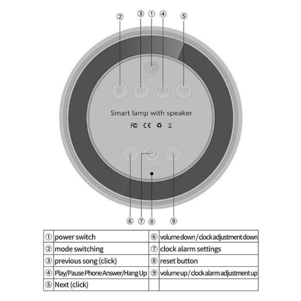 Adjustable Bedside Radio Alarm Clock With Long Time Playing Music 52 * 35mm