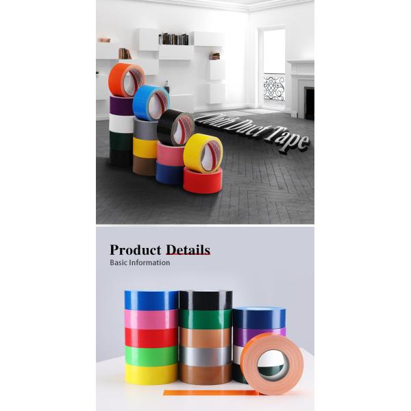 130mic-360mic Thickness Cloth Duct Tape Strong Adhesion Good Conformable