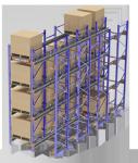 Steel Q235B Radio Shuttle Racking System Electrostantic Powder Coated Finish