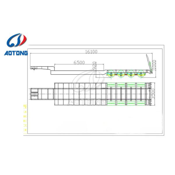 100ton Detachable Gooseneck Dropdeck Semi-Trailer for 5 Axle Steering Low Bed Trailer